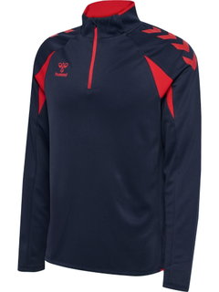 hummel Sport-Langarmshirt hmlCORE 2.0 Half Zip (optimale Bewegungsfreiheit) marineblau/rot Herren