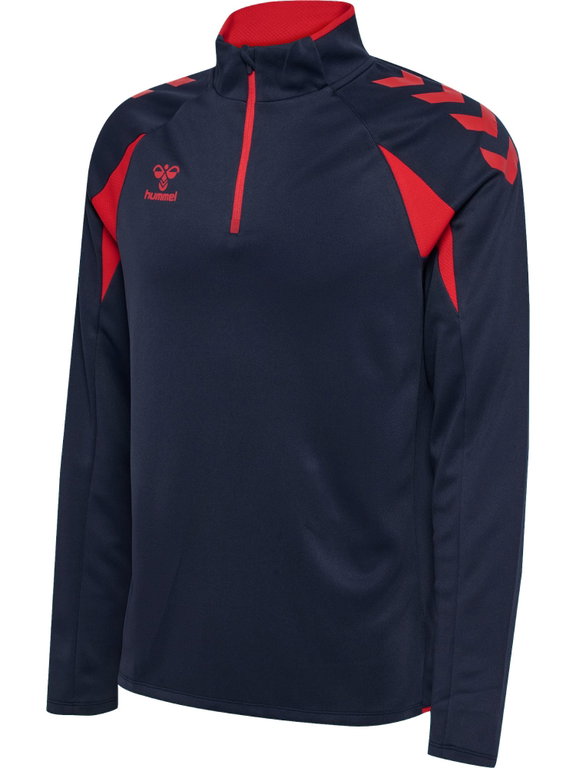 hummel Sport-Langarmshirt hmlCORE 2.0 Half Zip (optimale Bewegungsfreiheit) marineblau/rot Herren