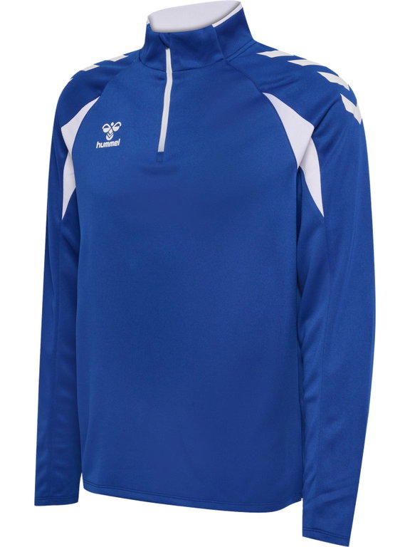 hummel Sportowa koszulka z długim rękawem hmlCORE 2.0 Half Zip (optymalna swoboda ruchów) niebiesko-biała męska