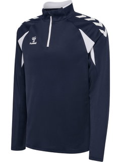 hummel Sport-Langarmshirt hmlCORE 2.0 Half Zip (optimale Bewegungsfreiheit) marineblau/weiss Herren