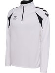 hummel Sport-Langarmshirt hmlCORE 2.0 Half Zip (optimale Bewegungsfreiheit) weiss/schwarz Herren