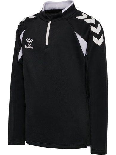 hummel Sport-Langarmshirt hmlCORE 2.0 Half Zip (optimale Bewegungsfreiheit) schwarz/weiss Jungen