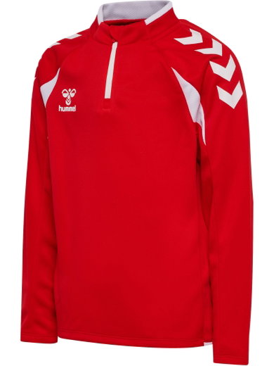 hummel Sport-Langarmshirt hmlCORE 2.0 Half Zip (optimale Bewegungsfreiheit) rot/weiss Jungen