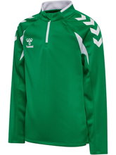 Hummel Sport Long Sleeve Shirt hmlCORE 2.0 Half Zip (optimal freedom of movement) green/white boys