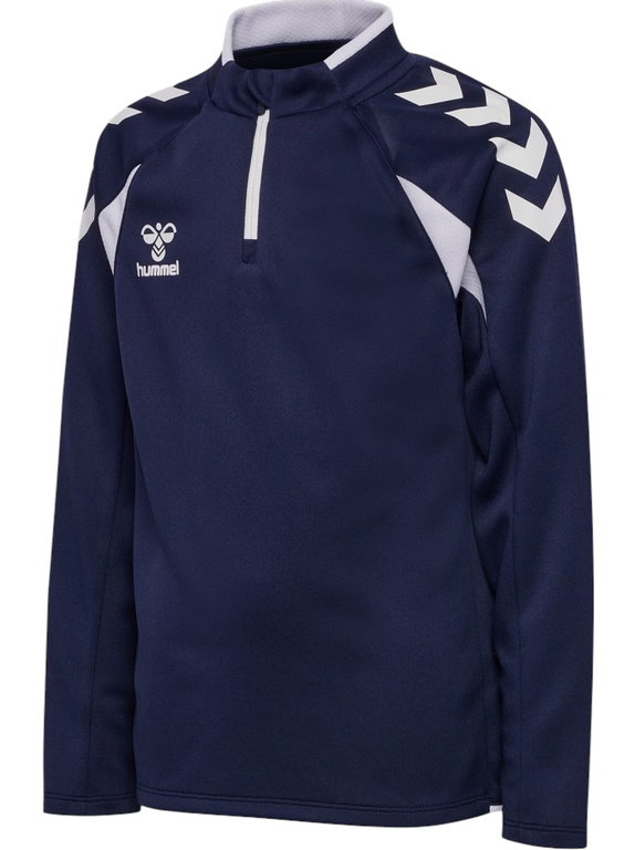 hummel Sport-Langarmshirt hmlCORE 2.0 Half Zip (optimale Bewegungsfreiheit) marineblau/weiss Jungen