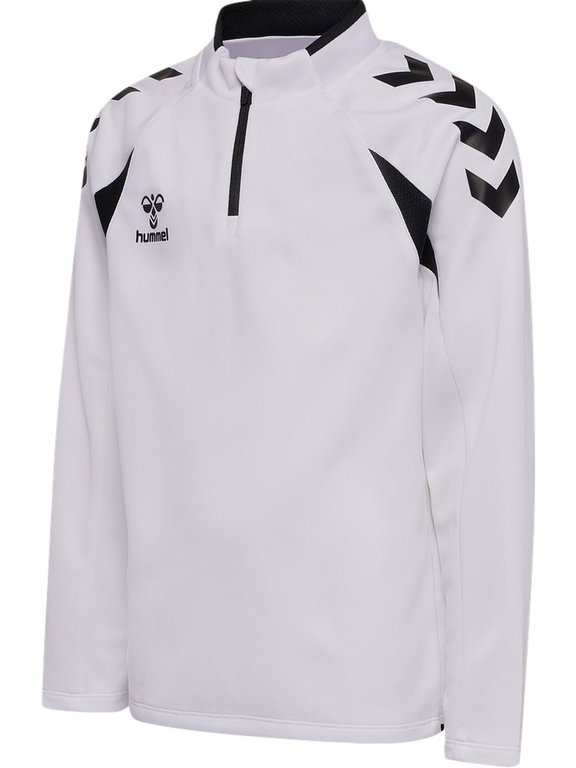 hummel Sport-Langarmshirt hmlCORE 2.0 Half Zip (optimale Bewegungsfreiheit) weiss/schwarz Jungen
