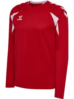 hummel Sport-Langarmshirt hmlCORE 2.0 Jersey (angenehmes Tragegefühl) rot/weiss Herren