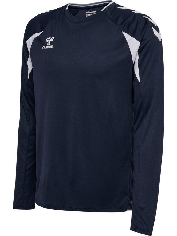 hummel Sportowa koszulka z długim rękawem hmlCORE 2.0 Jersey (przyjemne uczucie noszenia) granatowa/biała Mężczyźni