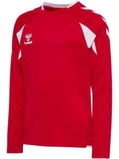 hummel Sport-Langarmshirt hmlCORE 2.0 Jersey (angenehmes Tragegefühl) rot/weiss Jungen