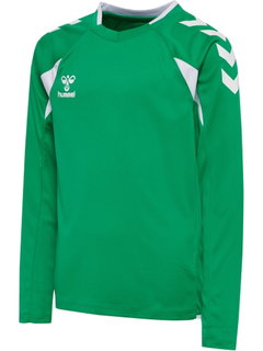 hummel Sportowa koszulka z długim rękawem hmlCORE 2.0 Jersey (przyjemne wrażenie noszenia) zielona/biała dla chłopców