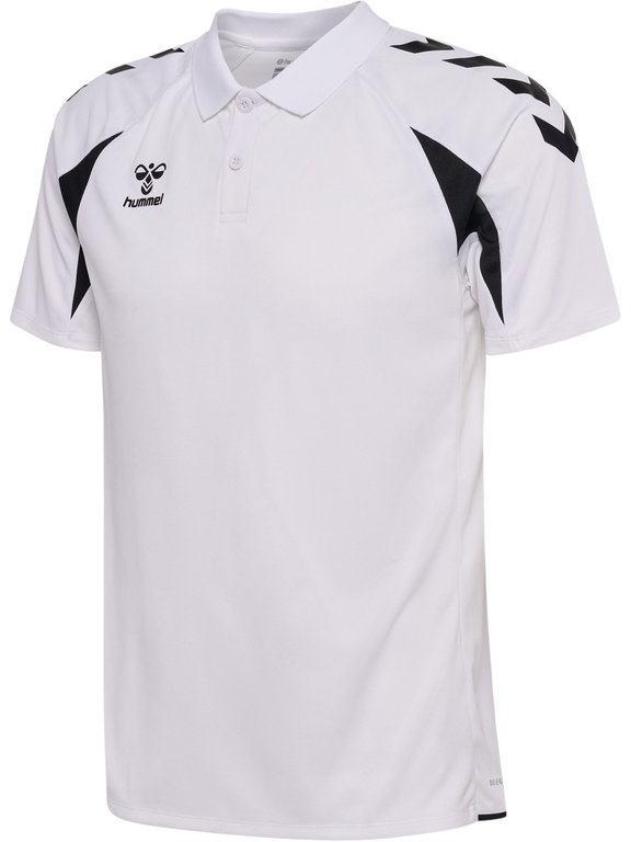 hummel Sport-Polo hmlCORE 2.0 (100% rec. Polyester) weiss/schwarz Herren