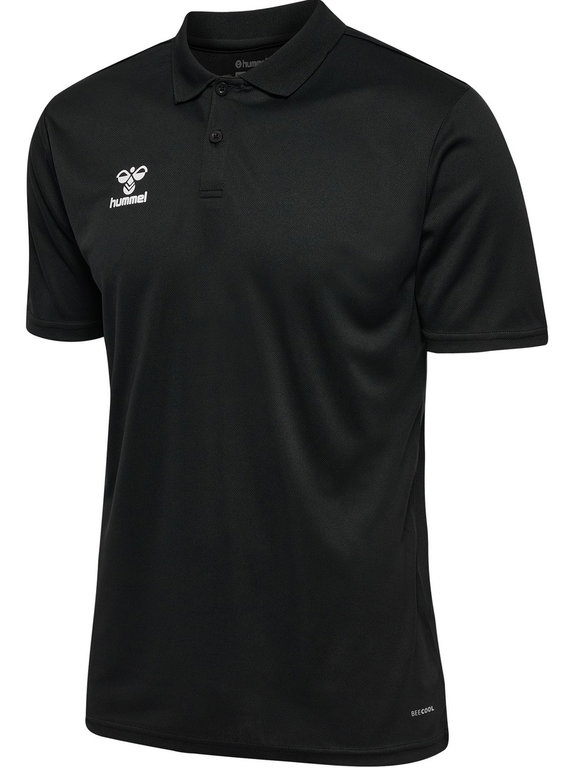 hummel Sport-Polo hmlESSENTIAL (100% rec. Polyester) Kurzarm schwarz Herren