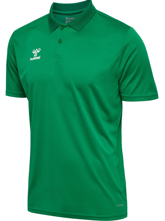 hummel Sport-Polo hmlESSENTIAL (100% rec. Polyester) Kurzarm grün Herren