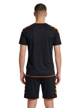 hummel Sport Shirt hmlCORE 2.0 (recycled polyester, optimal freedom of movement) short sleeve black/orange men's