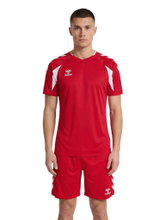 hummel Sport Shirt hmlCORE 2.0 (recycled polyester, optimal freedom of movement) short sleeve red/white men's