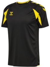 hummel Sport Shirt hmlCORE 2.0 (recycled polyester, optimal freedom of movement) short-sleeved black/yellow men's