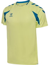 hummel Sport Shirt hmlCORE 2.0 (recycled polyester, optimal freedom of movement) short-sleeved lime green/blue men's