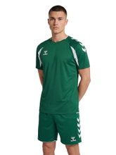 hummel Sport Shirt hmlCORE 2.0 (recycled polyester, optimal freedom of movement) short-sleeved dark green/white men's