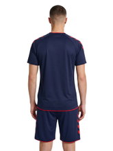 hummel Sport Shirt hmlCORE 2.0 (recycled polyester, optimal freedom of movement) short sleeve navy/red men's
