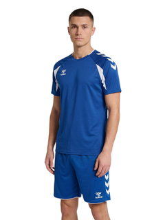 hummel Sport-Shirt hmlCORE 2.0 (rec. Polyester, optimale Bewegungsfreiheit) kurzarm blau/weiss Herren