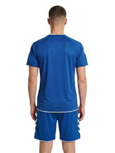 hummel Sport Shirt hmlCORE 2.0 (recycled polyester, optimal freedom of movement) short-sleeved blue/white men's