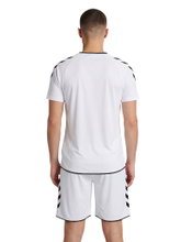 hummel Sport-Shirt hmlCORE 2.0 (rec. Polyester, optimale Bewegungsfreiheit) kurzarm weiss/schwarz Herren
