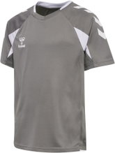 hummel Sport Shirt hmlCORE 2.0 (recycled polyester, optimal freedom of movement) short sleeve grey/white boys