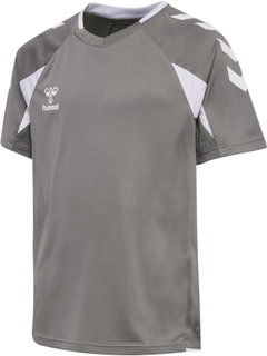 hummel Sport-Shirt hmlCORE 2.0 (rec. Polyester, optimale Bewegungsfreiheit) kurzarm grau/weiss Jungen