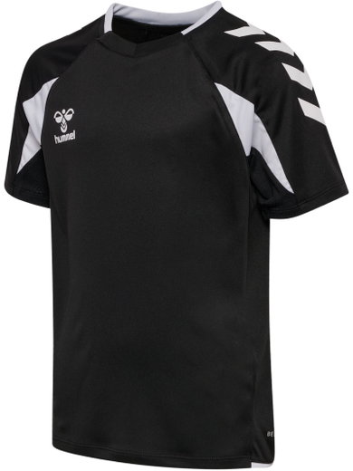 hummel Sport-Shirt hmlCORE 2.0 (rec. Polyester, optimale Bewegungsfreiheit) kurzarm schwarz/weiss Jungen