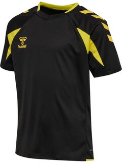 hummel Sport-Shirt hmlCORE 2.0 (rec. Polyester, optimale Bewegungsfreiheit) kurzarm schwarz/gelb Jungen