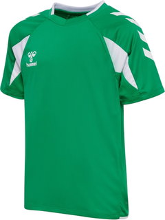 hummel Sport-Shirt hmlCORE 2.0 (rec. Polyester, optimale Bewegungsfreiheit) kurzarm grün/weiss Jungen