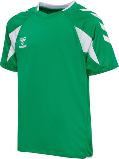 hummel Sport-Shirt hmlCORE 2.0 (rec. Polyester, optimale Bewegungsfreiheit) kurzarm grün/weiss Jungen