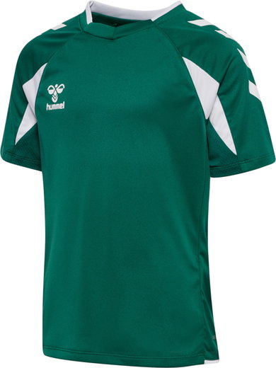 hummel Sport-Shirt hmlCORE 2.0 (rec. Polyester, optimale Bewegungsfreiheit) kurzarm dunkelgrün/weiss Jungen