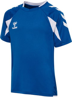 hummel Sport-Shirt hmlCORE 2.0 (rec. Polyester, optimale Bewegungsfreiheit) kurzarm blau/weiss Jungen