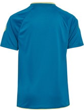 hummel Sport Shirt hmlCORE 2.0 (recycled polyester, optimal freedom of movement) short-sleeved blue/lime green boys