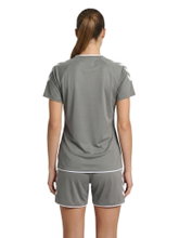 hummel Sport Shirt hmlCORE 2.0 (recycled polyester, optimal freedom of movement) grey/white ladies