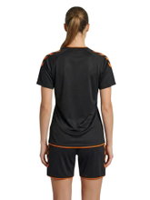 hummel Sport-Shirt hmlCORE 2.0 (rec. Polyester, optimale Bewegungsfreiheit) schwarz/orange Damen