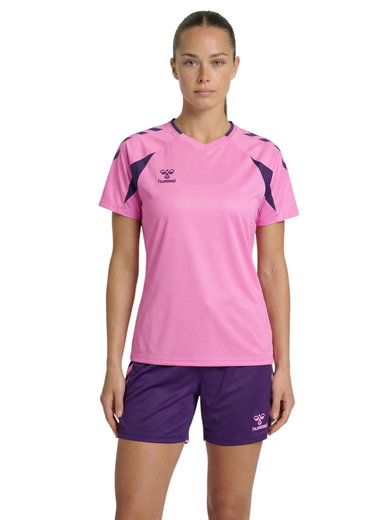 hummel Sport-Shirt hmlCORE 2.0 (rec. Polyester, optimale Bewegungsfreiheit) pink/violet Damen