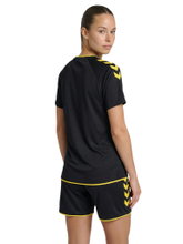 hummel Sport Shirt hmlCORE 2.0 (recycled polyester, optimal freedom of movement) black/yellow ladies