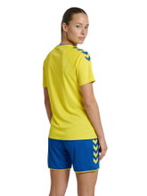 hummel Sport Shirt hmlCORE 2.0 (recycled polyester, optimal freedom of movement) short-sleeved yellow/blue ladies