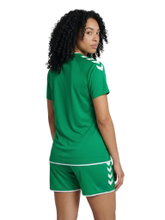 hummel Sport-Shirt hmlCORE 2.0 (rec. Polyester, optimale Bewegungsfreiheit) kurzarm grün/weiss Damen