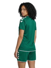 hummel Sport-Shirt hmlCORE 2.0 (rec. Polyester, optimale Bewegungsfreiheit) kurzarm dunkelgrün/weiss Damen