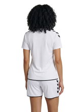 hummel Sport Shirt hmlCORE 2.0 (recycled polyester, optimal freedom of movement) short sleeve white/black ladies