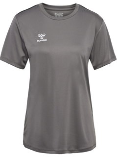 hummel Sports Shirt hmlESSENTIAL (100% recycled Polyester) Short Sleeve Dark Grey Ladies