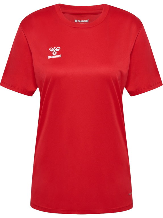 hummel Sport-Shirt hmlESSENTIAL (100% rec. Polyester) Kurzarm rot Damen
