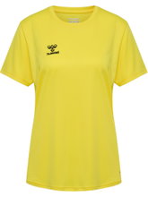 hummel Sports Shirt hmlESSENTIAL (100% recycled Polyester) Short Sleeve Yellow Ladies