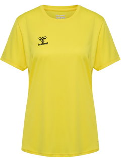 hummel Sports Shirt hmlESSENTIAL (100% recycled Polyester) Short Sleeve Yellow Ladies
