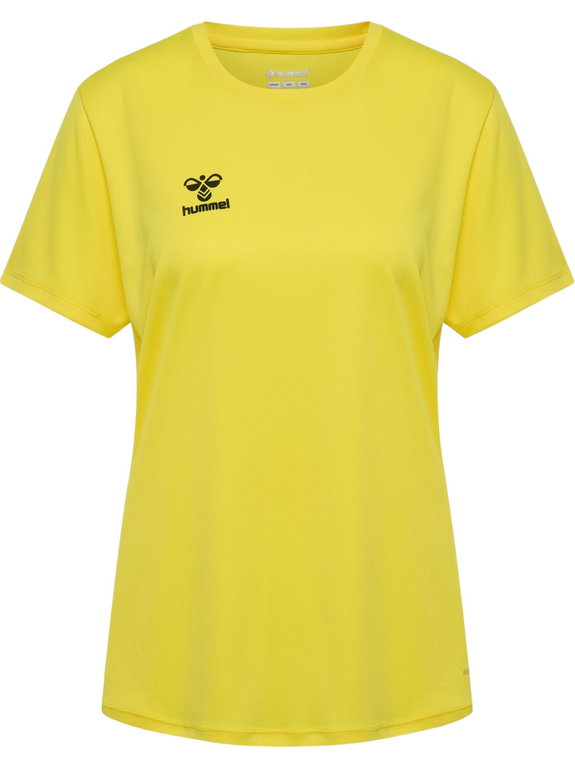 hummel Sport-Shirt hmlESSENTIAL (100% rec. Polyester) Kurzarm gelb Damen