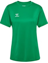 hummel Sports Shirt hmlESSENTIAL (100% recycled Polyester) Short Sleeve Green Ladies