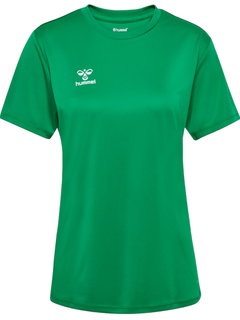 hummel Sport-Shirt hmlESSENTIAL (100% rec. Polyester) Kurzarm grün Damen